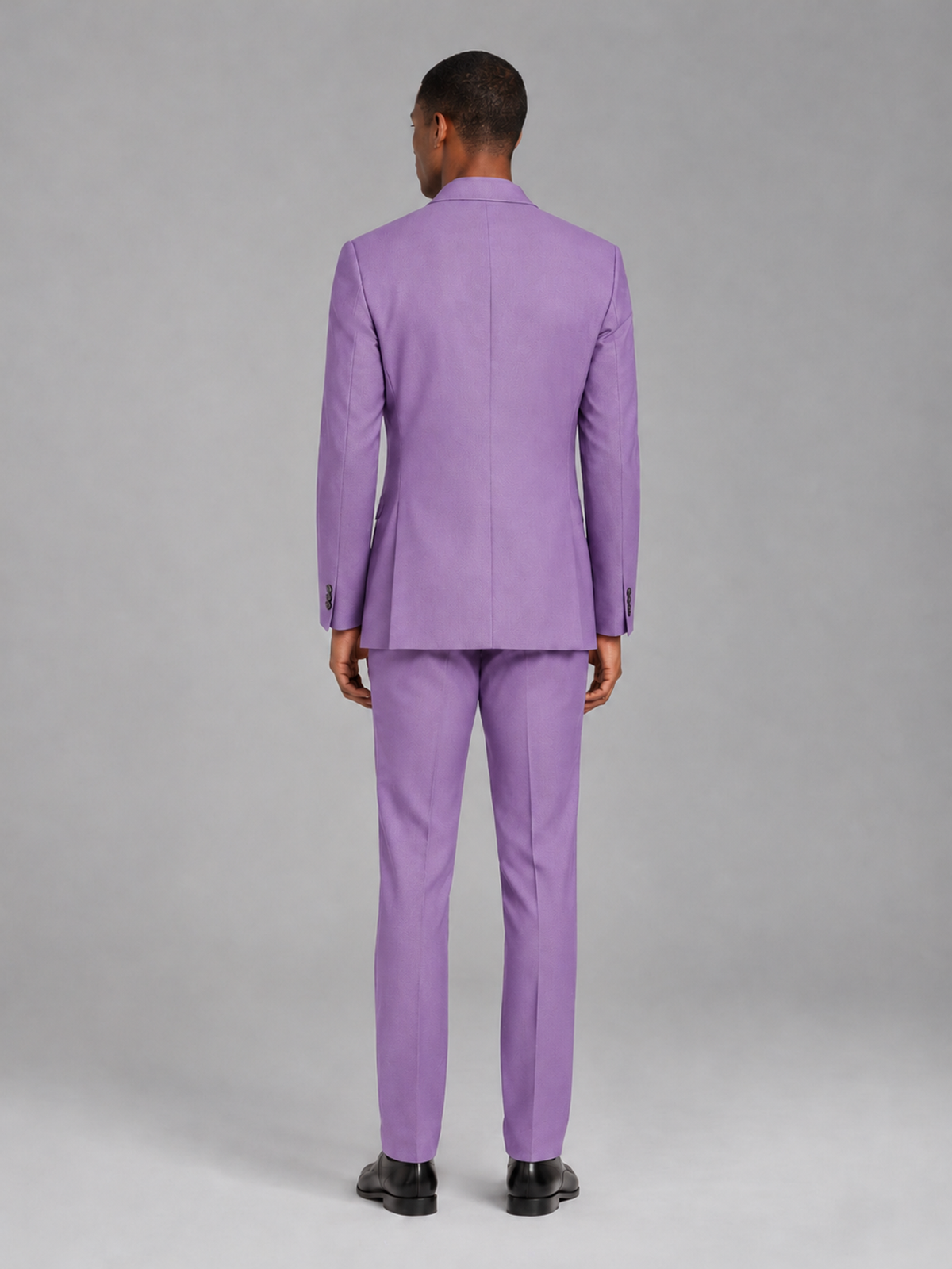 Savile Men's Lilac Contrast Shawl Lapel Tuxedo Suit – 3-Piece Wedding, Prom & Black-Tie Formal Set - Lilac - Lilac_3