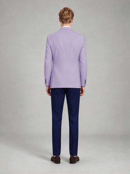 Savile Men's Slim-Fit Blazer – Notch Lapel Sport Coat | Lilac - Lilac