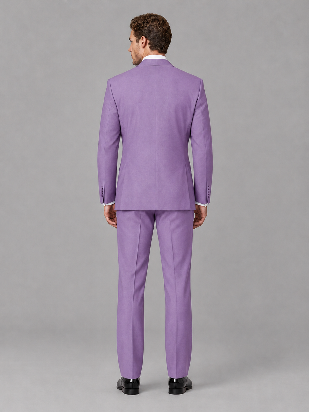 Savile Men's Lilac Peak Lapel 3-Piece Tuxedo Suit | Jacket, Vest & Trousers - Lilac