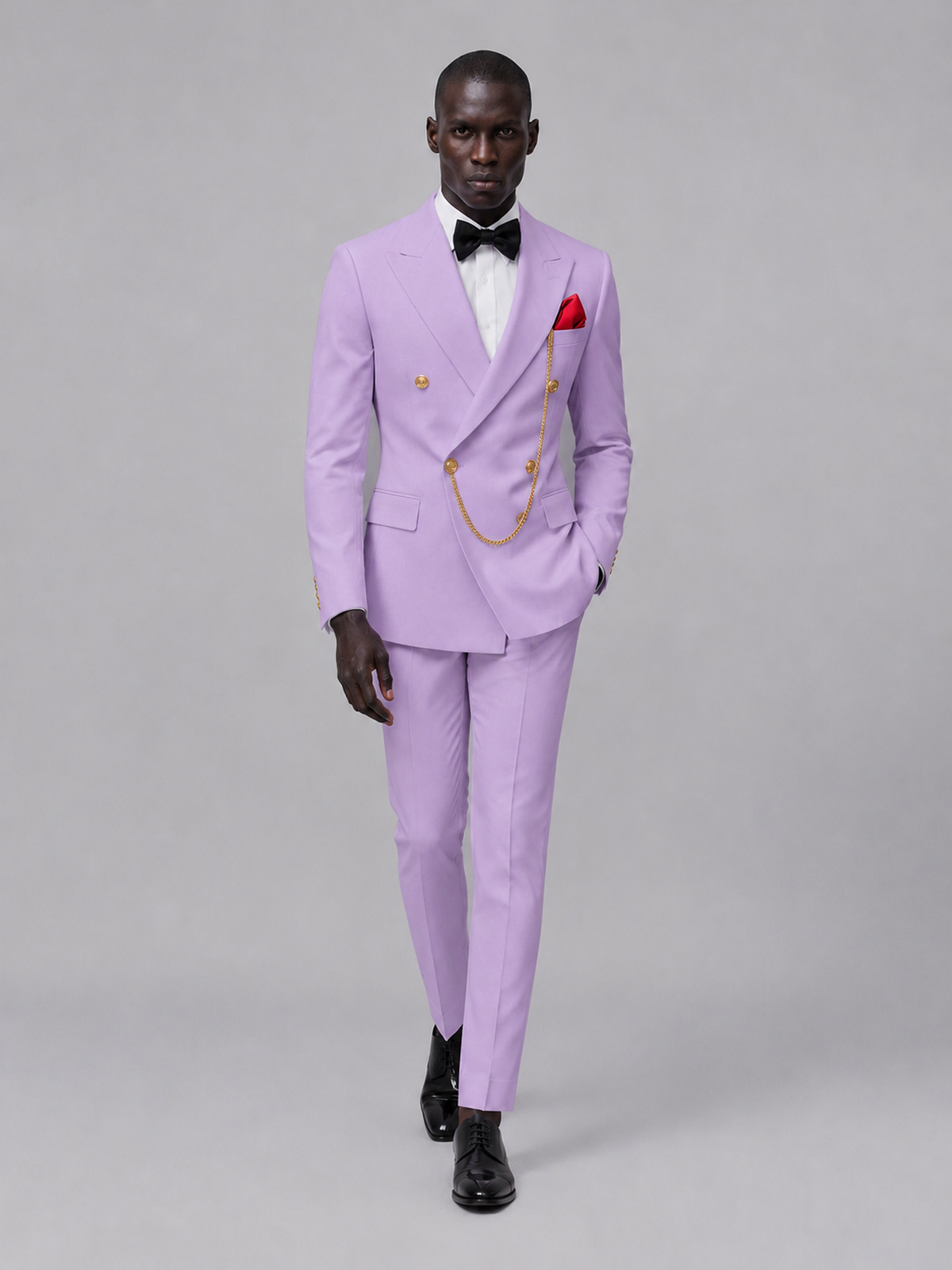 Men's Lilac Double-Breasted 2-Piece Suit Set – Jacket & Trousers | Lilac Chain - Lilac