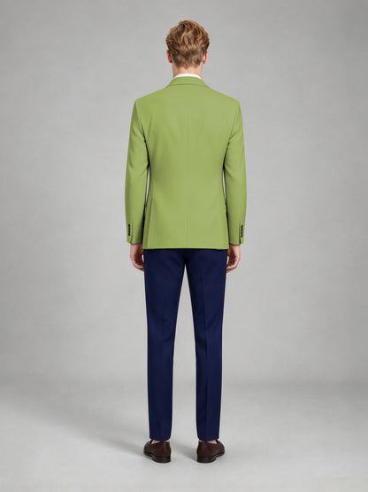 Savile Men's Slim-Fit Blazer – Notch Lapel Sport Coat | Lime Green - Lime_Green