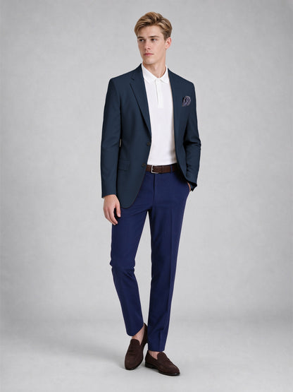 Savile Men's Slim-Fit Blazer – Notch Lapel Sport Coat | Navy Blue - Navy_Blue