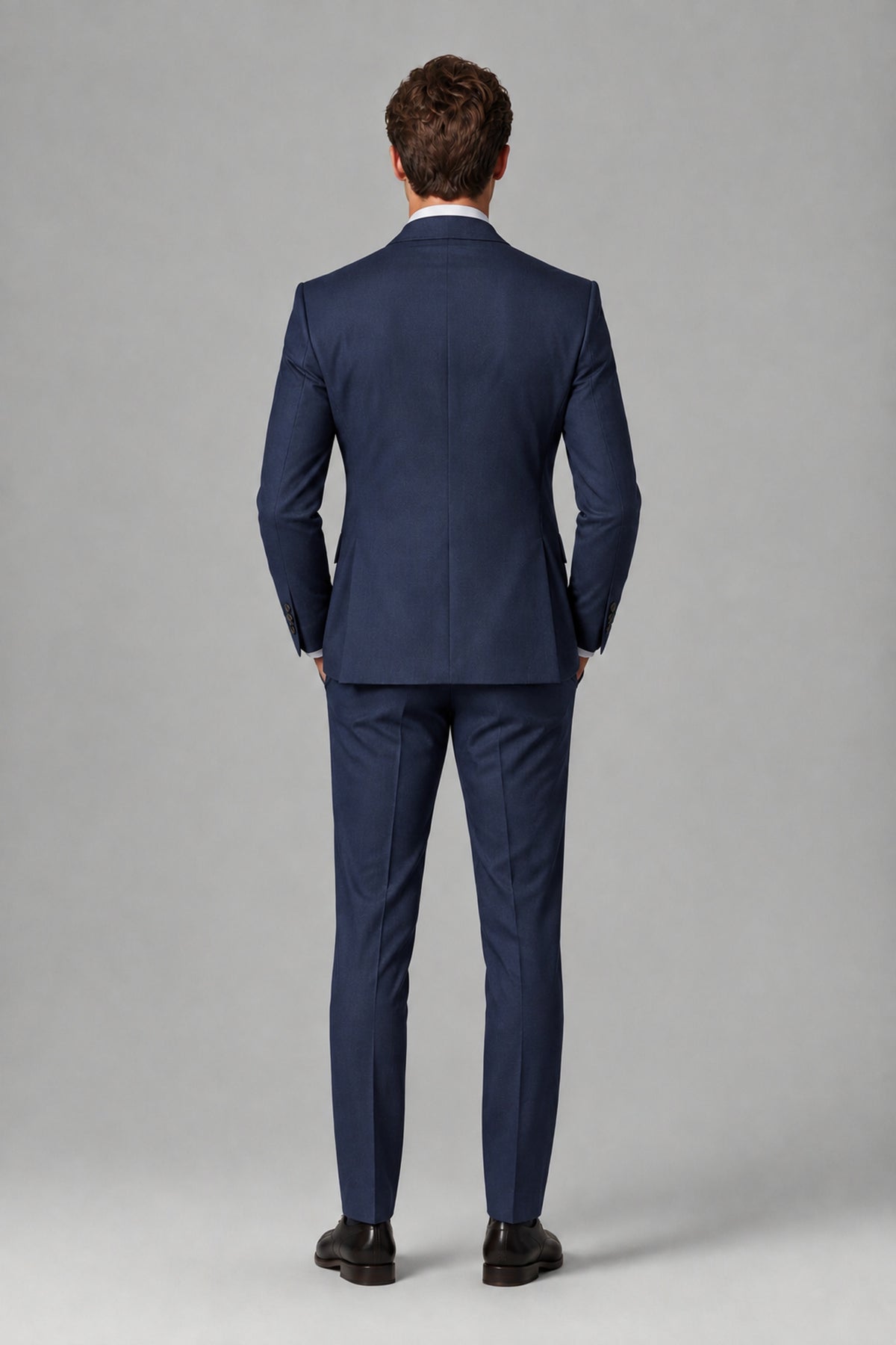 Savile Men's Dusty Navy Blue 3-Piece Suit – Jacket, Vest & Trousers | QX0113 - Navy Blue
