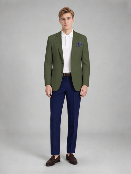 Savile Men's Slim-Fit Blazer – Notch Lapel Sport Coat | Olive Green - Olive_Green