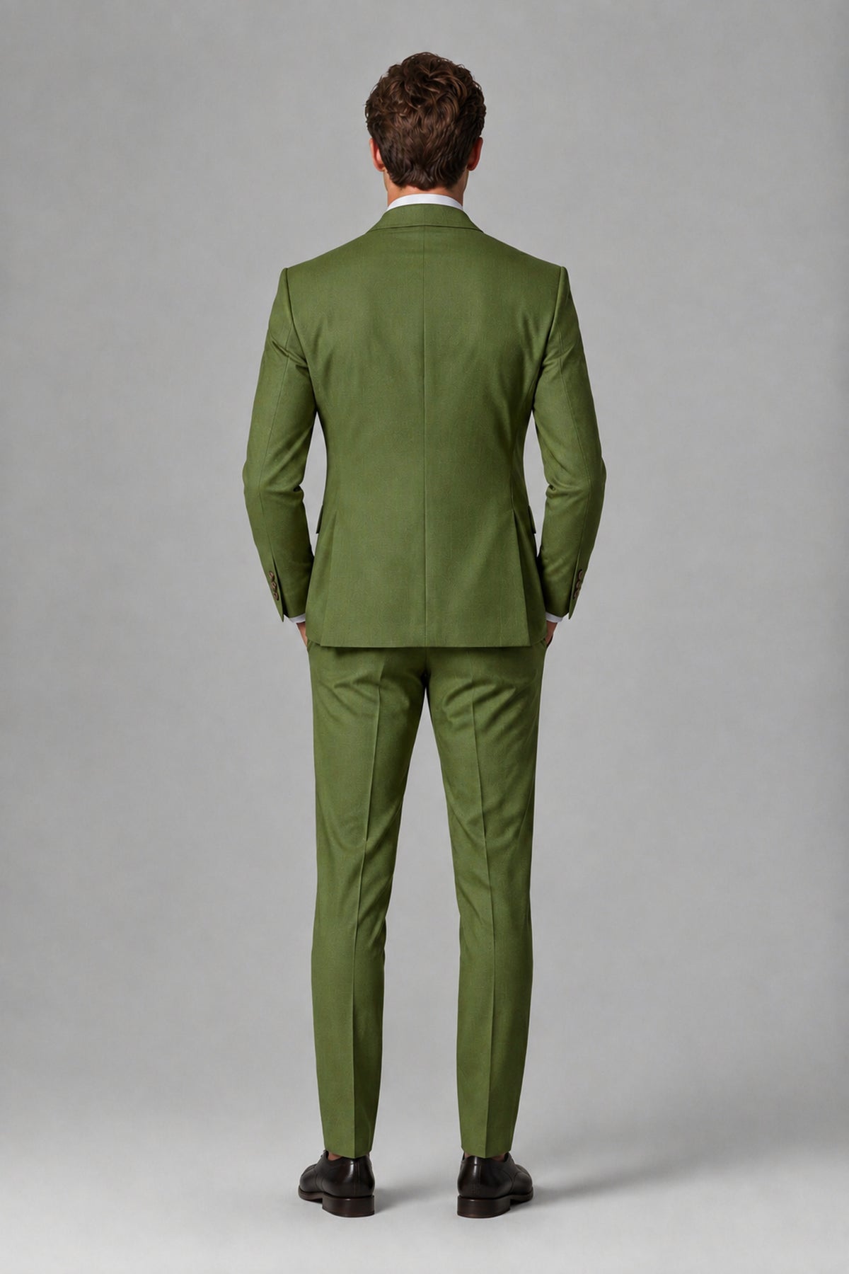 Savile Men's Dusty Olive Green 3-Piece Suit – Jacket, Vest & Trousers | QX0113 - Olive Green