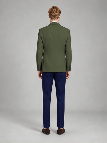 Savile Men's Slim-Fit Blazer – Notch Lapel Sport Coat | Olive Green - Olive_Green