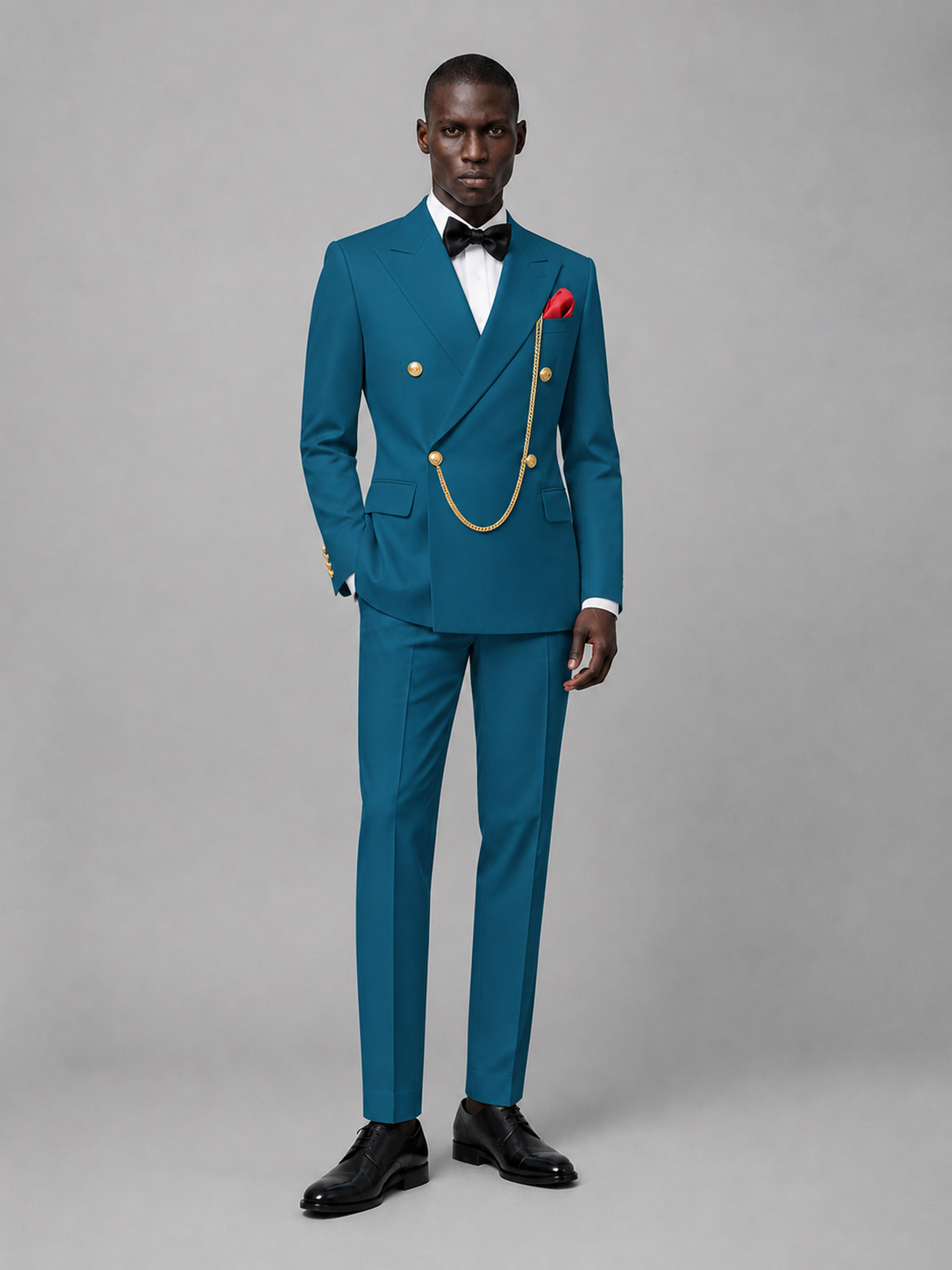 Men's Peacock Double-Breasted 2-Piece Suit Set – Jacket & Trousers | Peacock Chain - Peacock