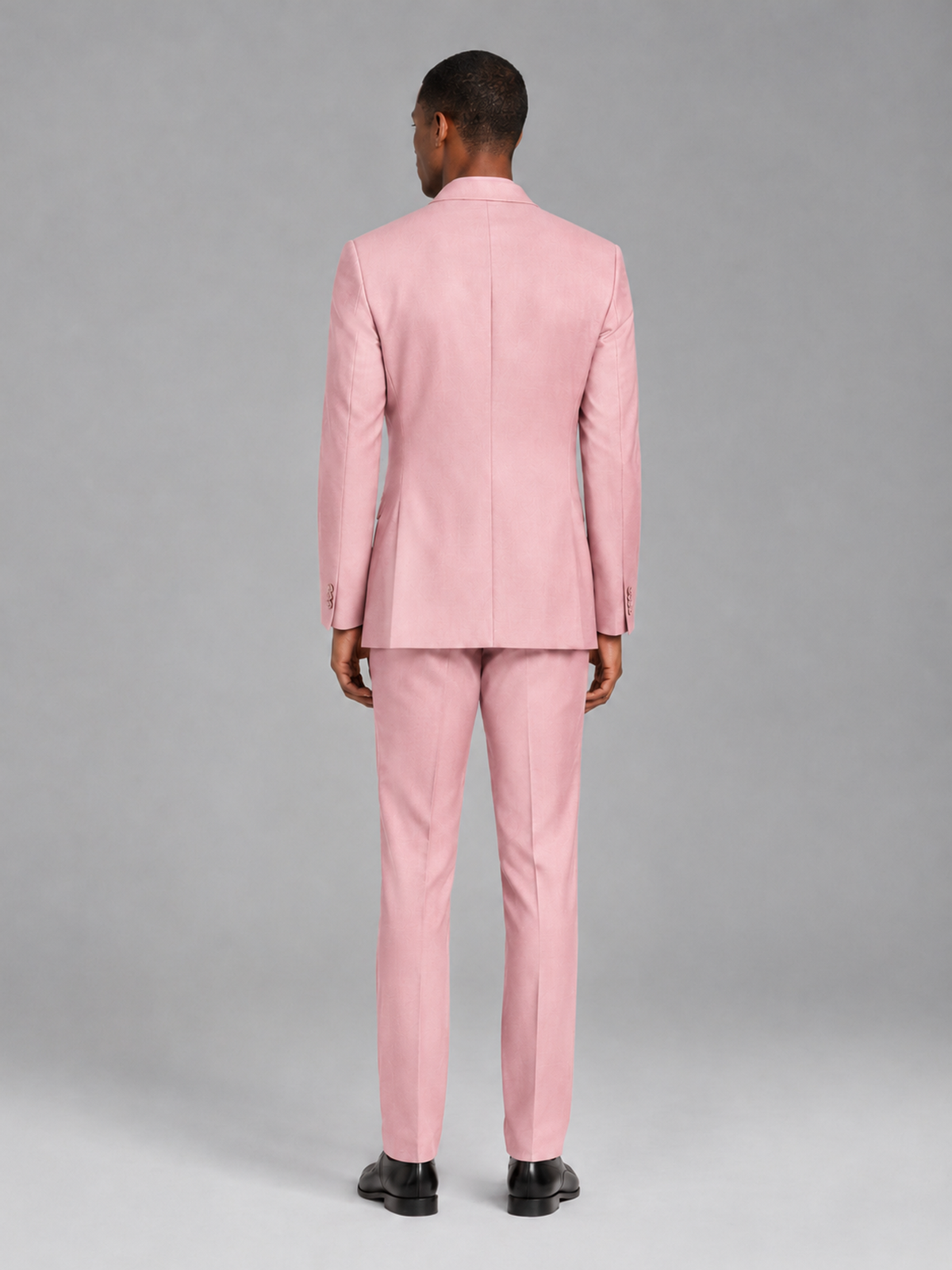 Savile Men's Pink Contrast Shawl Lapel Tuxedo Suit – 3-Piece Wedding, Prom & Black-Tie Formal Set - Pink - Pink_3