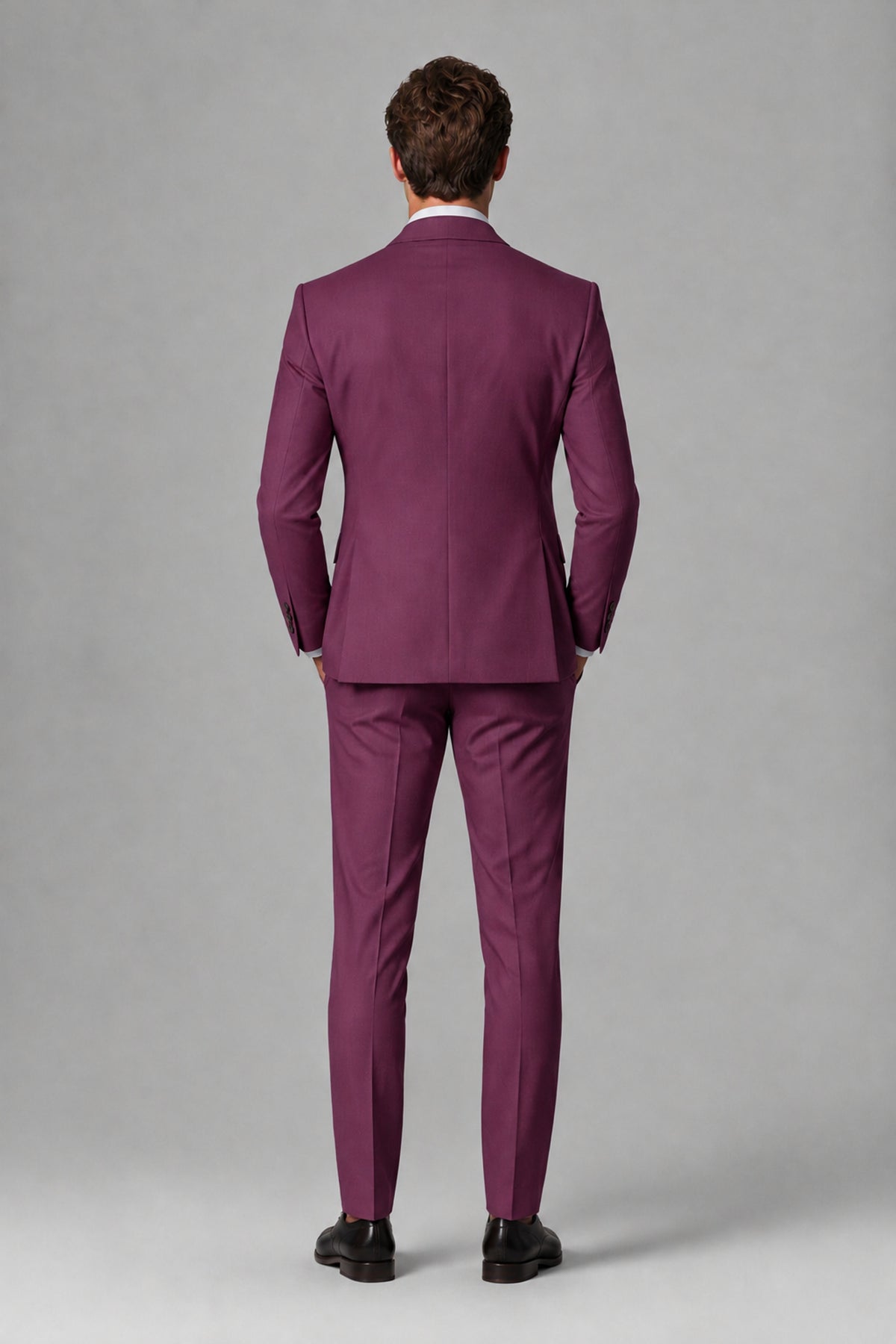 Savile Men's Dusty Plum 3-Piece Suit – Jacket, Vest & Trousers | QX0113 - Plum