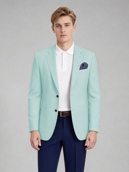 Savile Men's Slim-Fit Blazer – Notch Lapel Sport Coat | Powder Blue - Powder_Blue