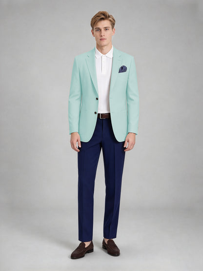 Savile Men's Slim-Fit Blazer – Notch Lapel Sport Coat | Powder Blue - Powder_Blue
