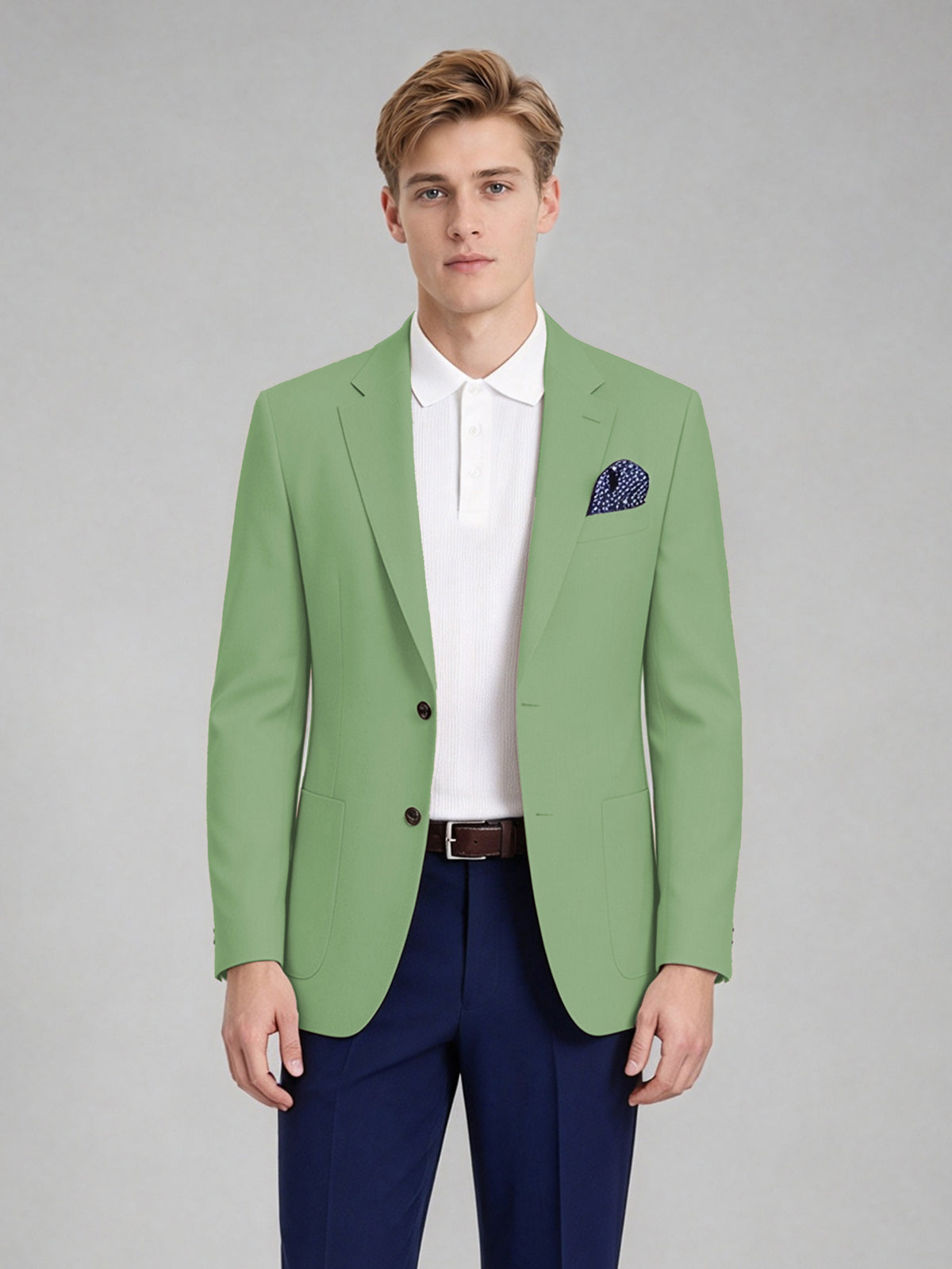 Savile Men's Slim-Fit Blazer – Notch Lapel Sport Coat | Sage Green - Sage_Green