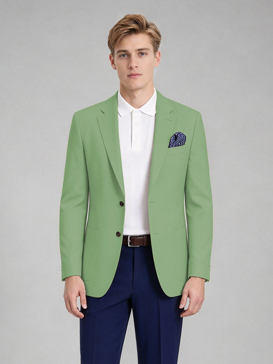 Savile Men's Slim-Fit Blazer – Notch Lapel Sport Coat | Sage Green - Sage_Green