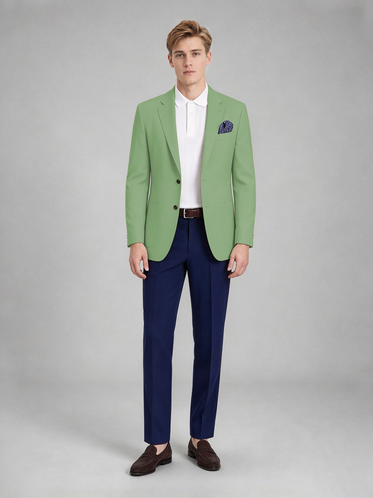 Savile Men's Slim-Fit Blazer – Notch Lapel Sport Coat | Sage Green - Sage_Green