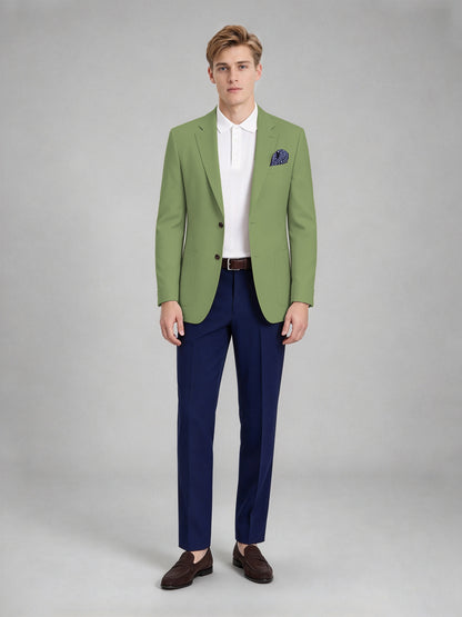 Savile Men's Slim-Fit Blazer – Notch Lapel Sport Coat | Sage Olive - Sage_Olive