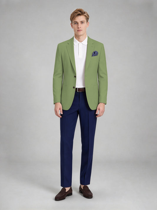 Savile Men's Slim-Fit Blazer – Notch Lapel Sport Coat | Sage Olive - Sage_Olive