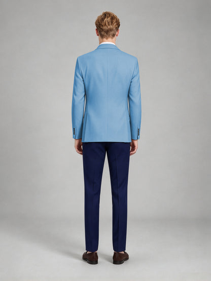 Savile Men's Slim-Fit Blazer – Notch Lapel Sport Coat | Sky Blue - Sky_Blue