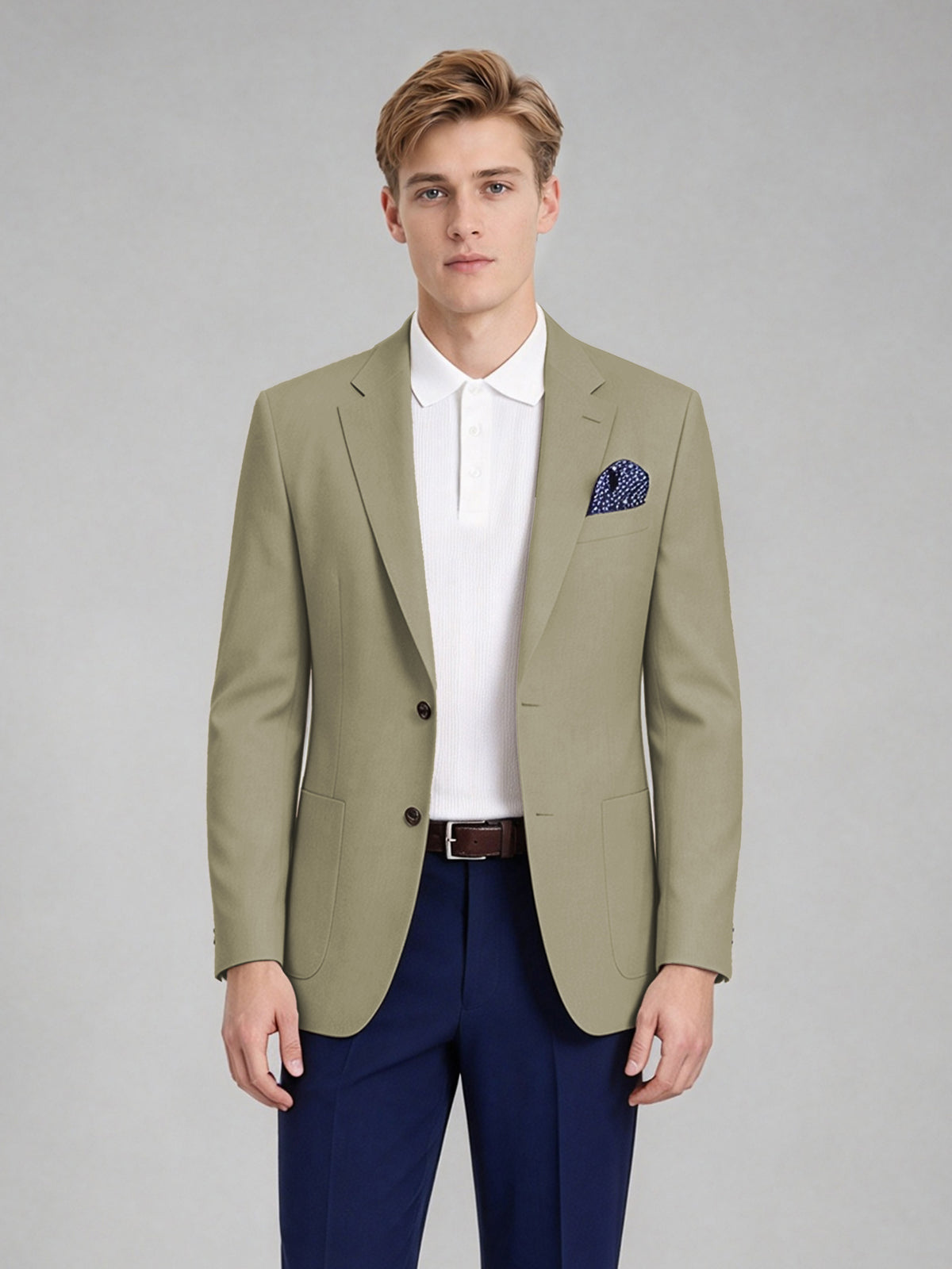 Savile Men's Slim-Fit Blazer – Notch Lapel Sport Coat | Tan - Tan