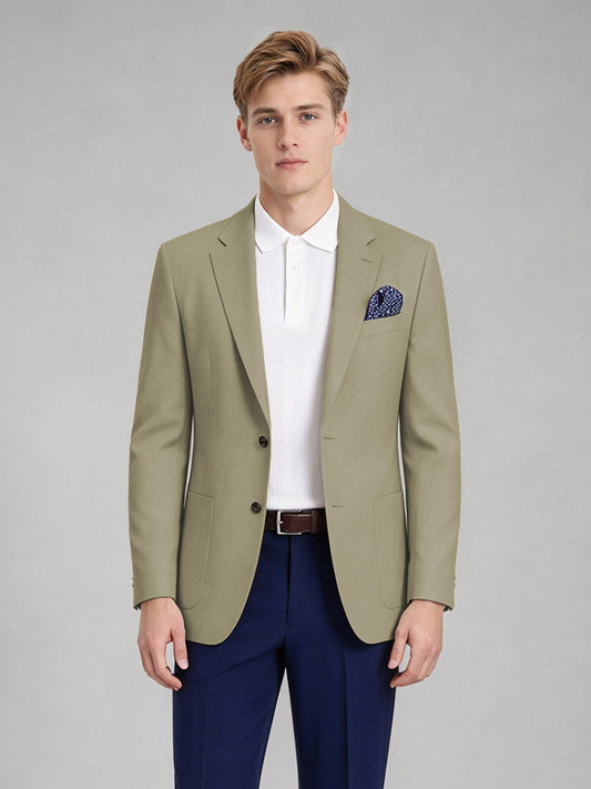 Savile Men's Slim-Fit Blazer – Notch Lapel Sport Coat | Tan - Tan
