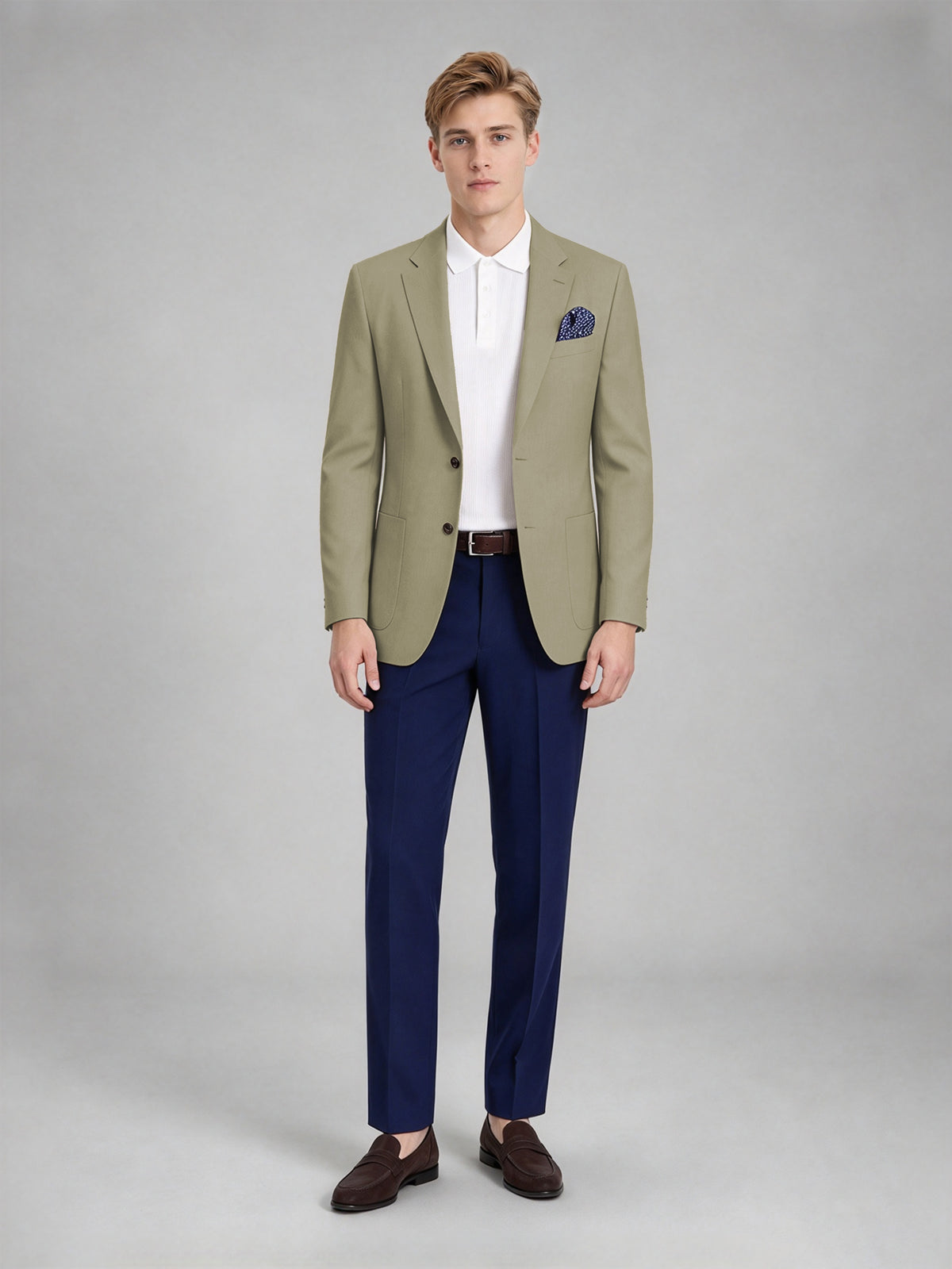 Savile Men's Slim-Fit Blazer – Notch Lapel Sport Coat | Tan - Tan