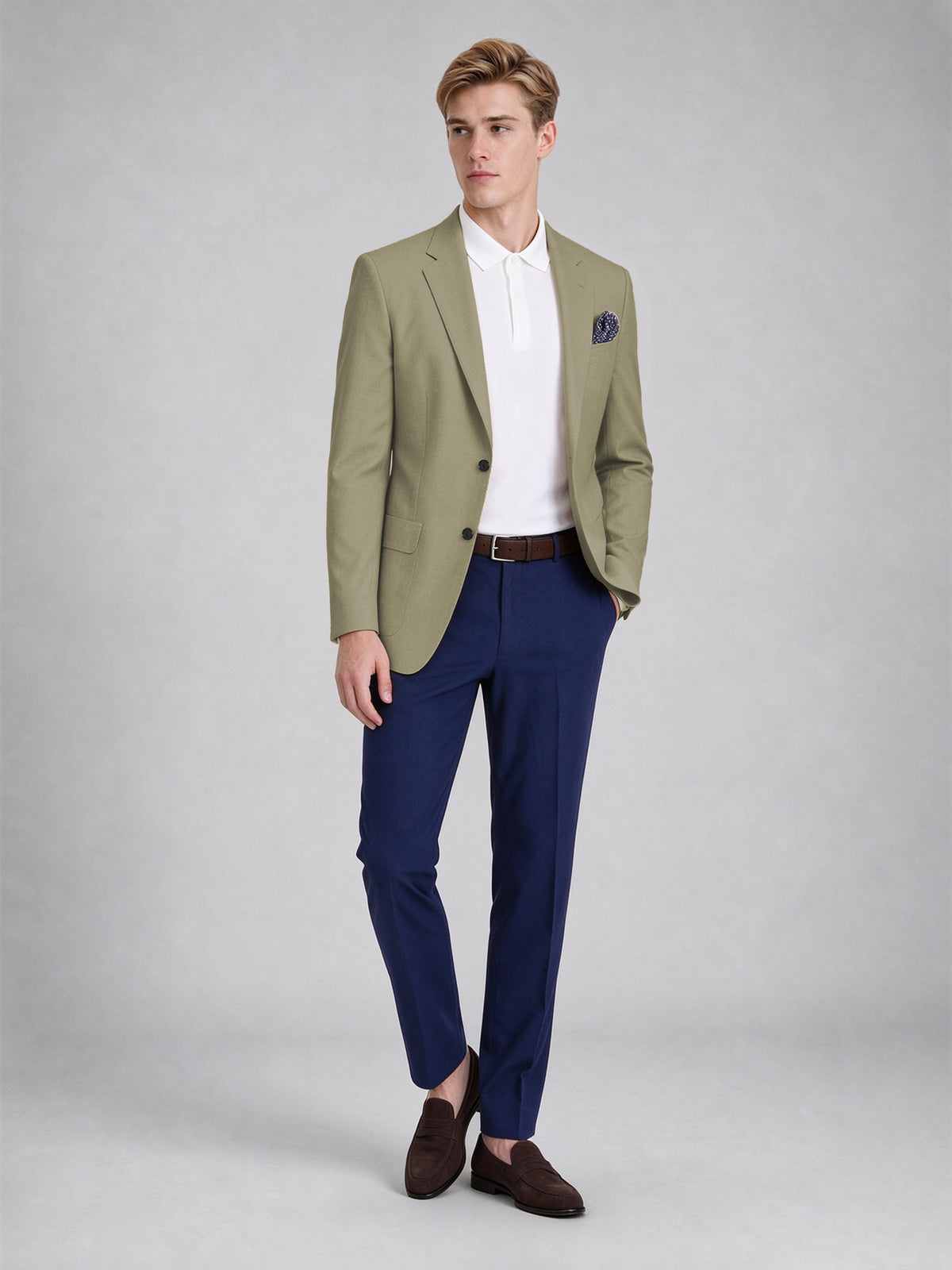 Savile Men's Slim-Fit Blazer – Notch Lapel Sport Coat | Tan - Tan