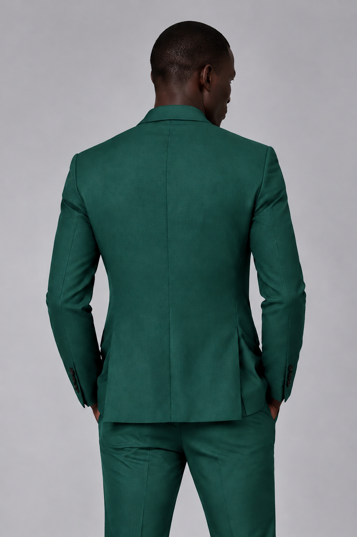 Savile Men's Teal Double Breasted Slim Fit 2-Piece Suit Set – Blazer & Trousers | Wedding Gala Formal - Teal - Teal_03