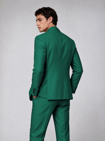 Savile Men's Teal Double-Breasted 2-Piece Suit Set – Blazer & Trousers - Teal