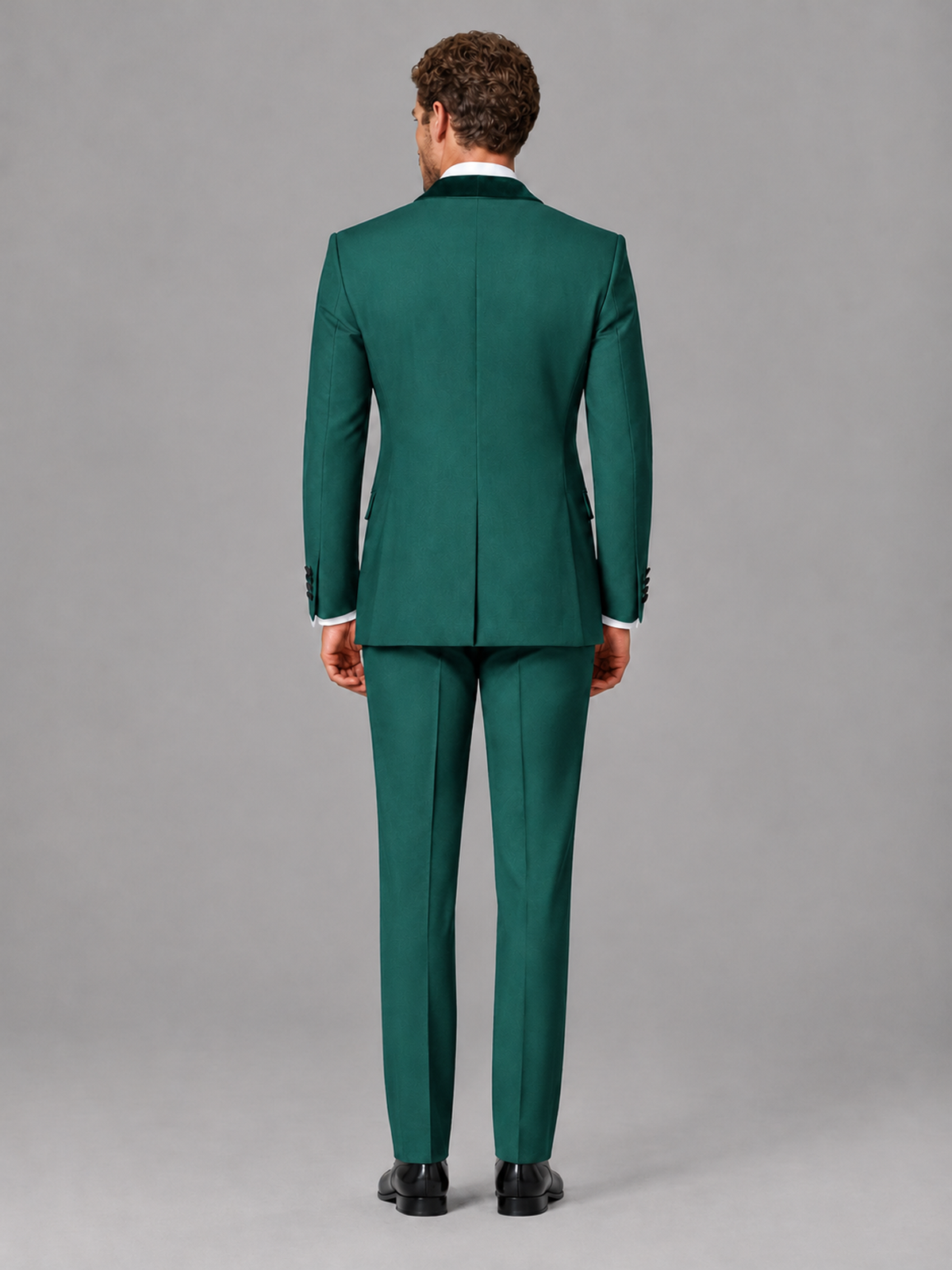 Savile Men's Teal Velvet Shawl Lapel Tuxedo Suit – Modern Side-Buckle Dinner Jacket & Trousers 2-Piece Set - Teal