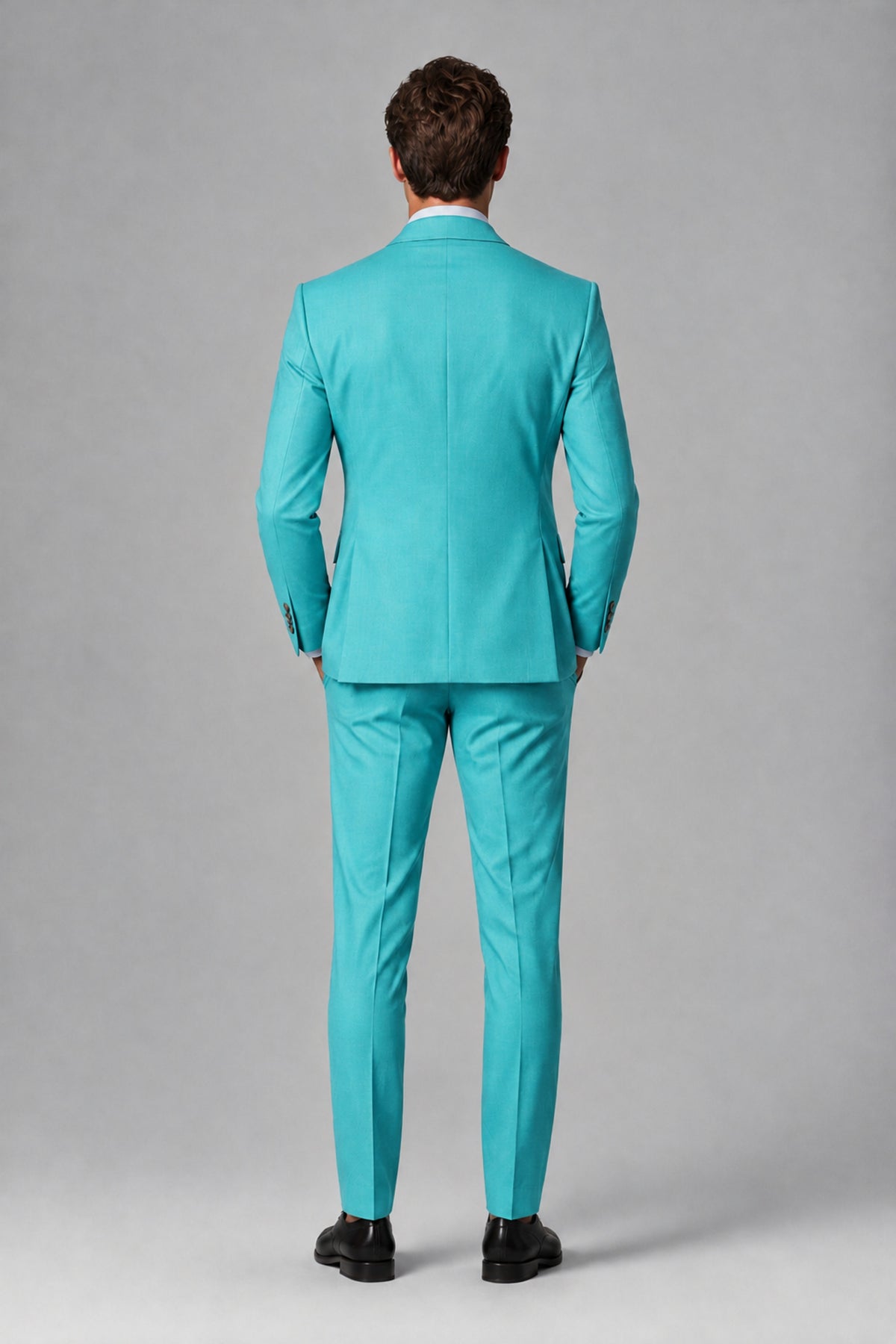 Savile Men's Dusty Turquoise 3-Piece Suit – Jacket, Vest & Trousers | QX0113 - Turquoise