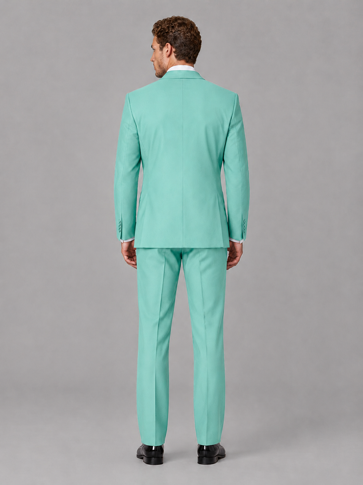 Savile Men's Turquoise Peak Lapel 3-Piece Tuxedo Suit | Jacket, Vest & Trousers - Turquoise