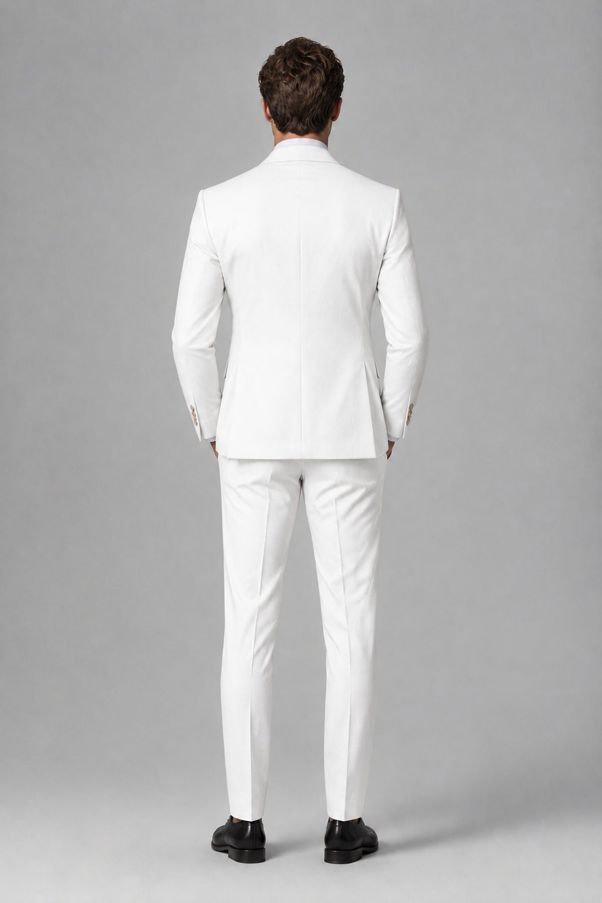 Savile Men's Dusty White 3-Piece Suit – Jacket, Vest & Trousers | QX0113 - White