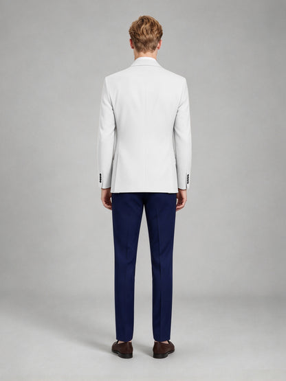 Savile Men's Slim-Fit Blazer – Notch Lapel Sport Coat | White - White