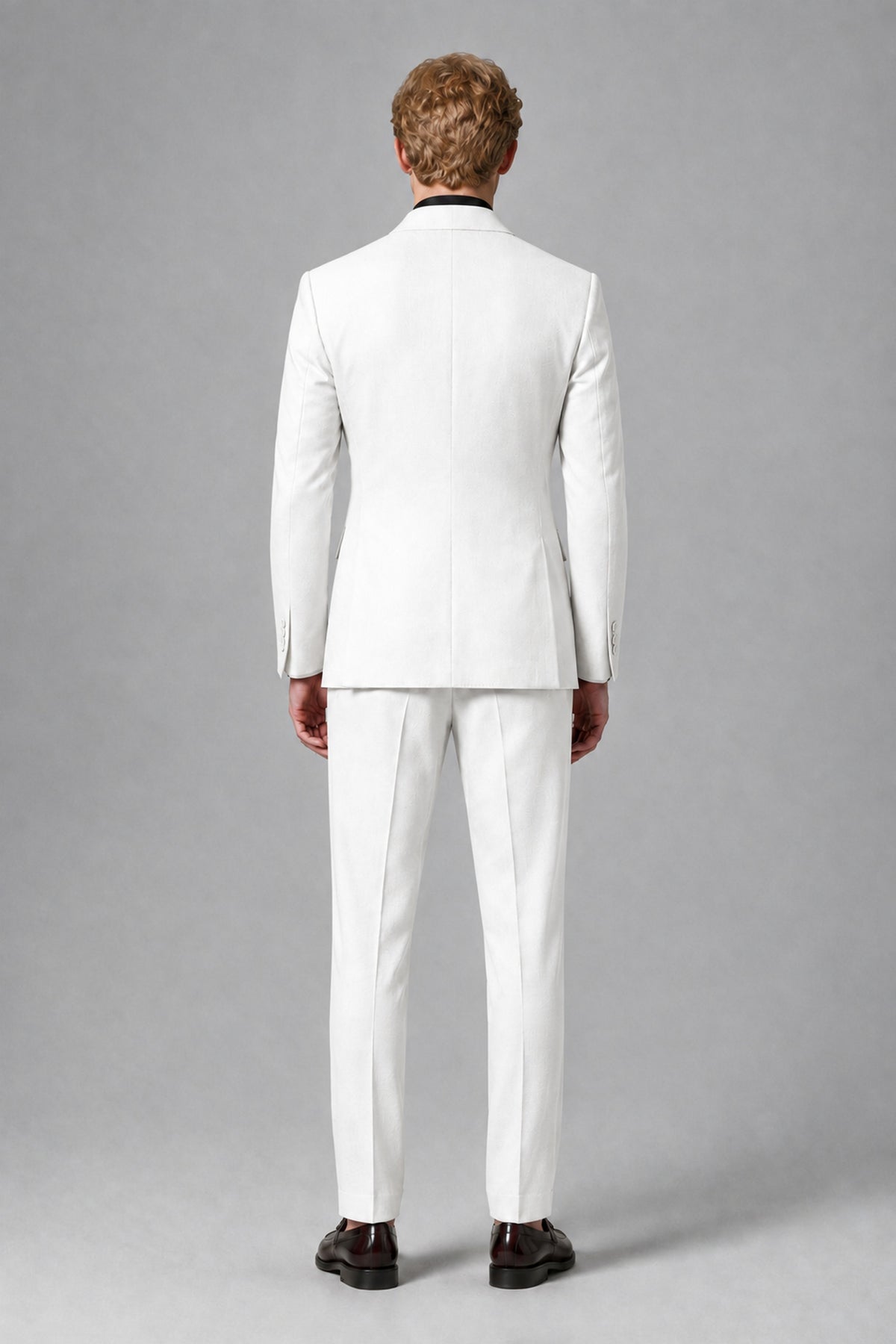 Savile Men's White Double-Breasted Two-Piece Suit - White