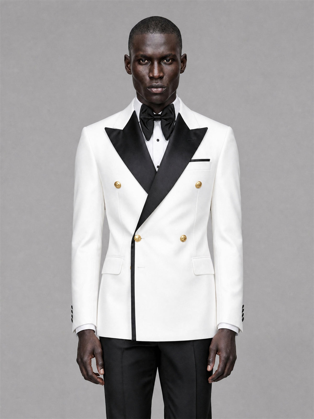 Men's White Double-Breasted 2-Piece Suit Set – Jacket & Trousers