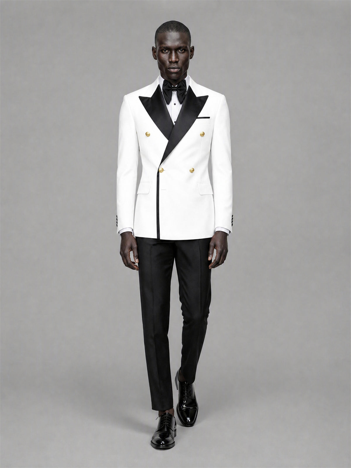 Men's White Double-Breasted 2-Piece Suit Set – Jacket & Trousers